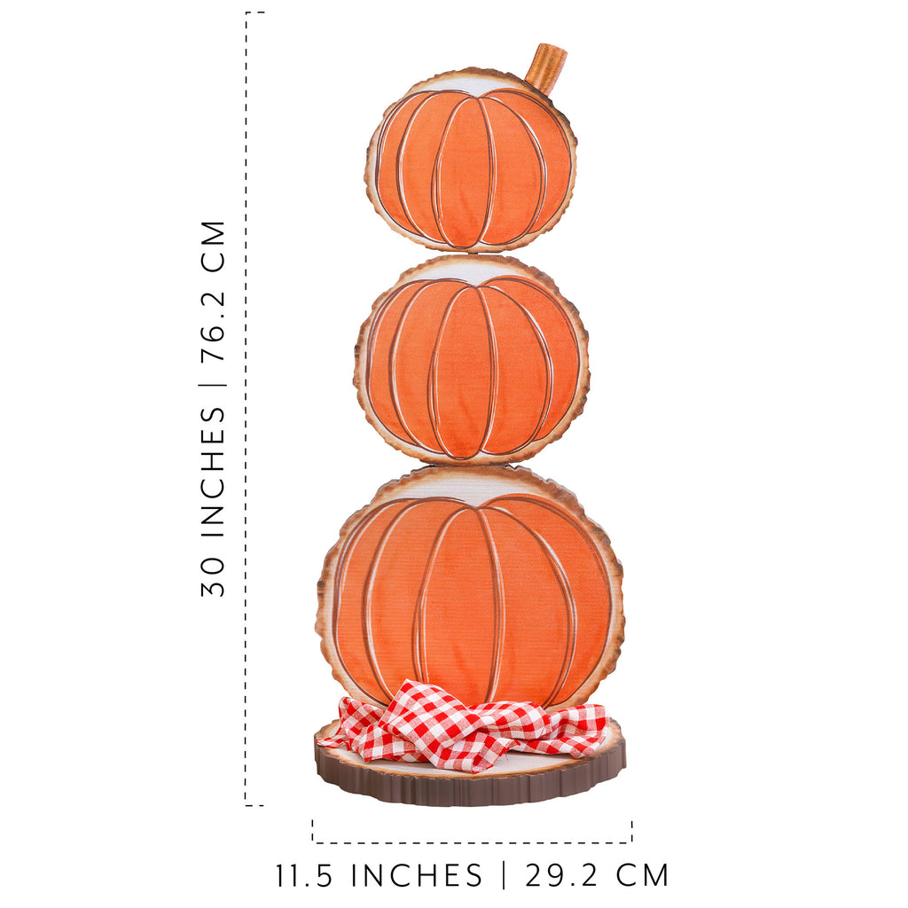 Fall Pumpkin / Christmas Snowman Reversible Stand; 30-Inch - sh2589dar0