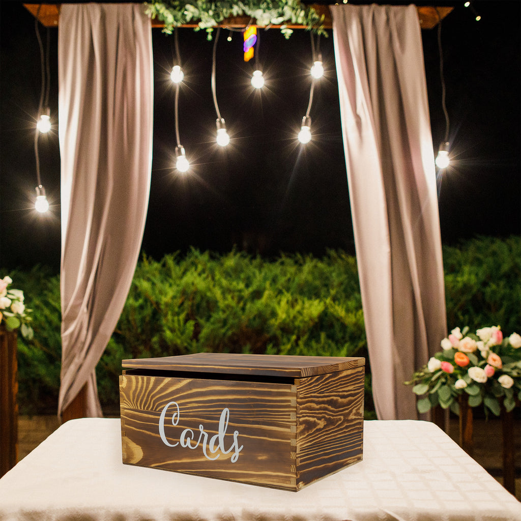 Wooden Wedding Card Box for Receptions (Brown) - sh2594dar0