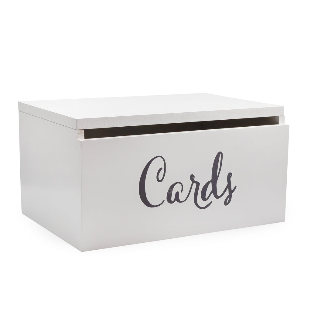 Wooden Wedding Card Box for Reception (White) - sh2599dar0