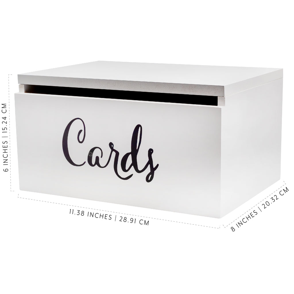 Wooden Wedding Card Box for Reception (White) - sh2599dar0