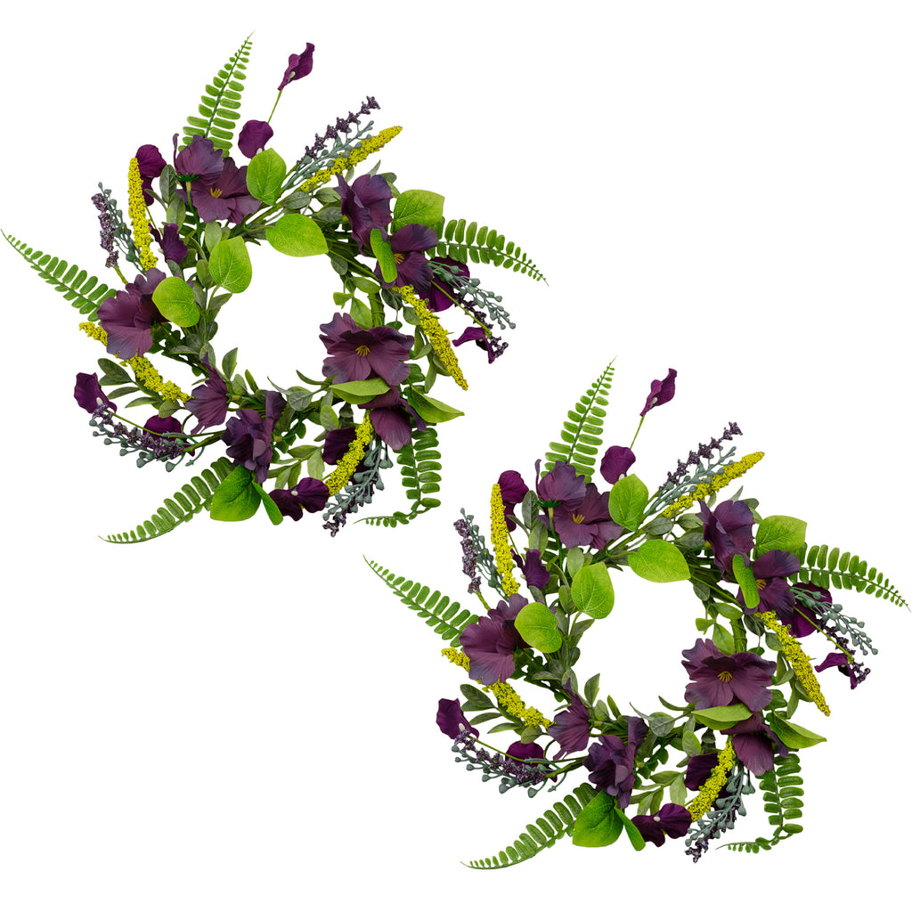 Flowered Candle Rings (2pk, Purple) - sh2601ah1