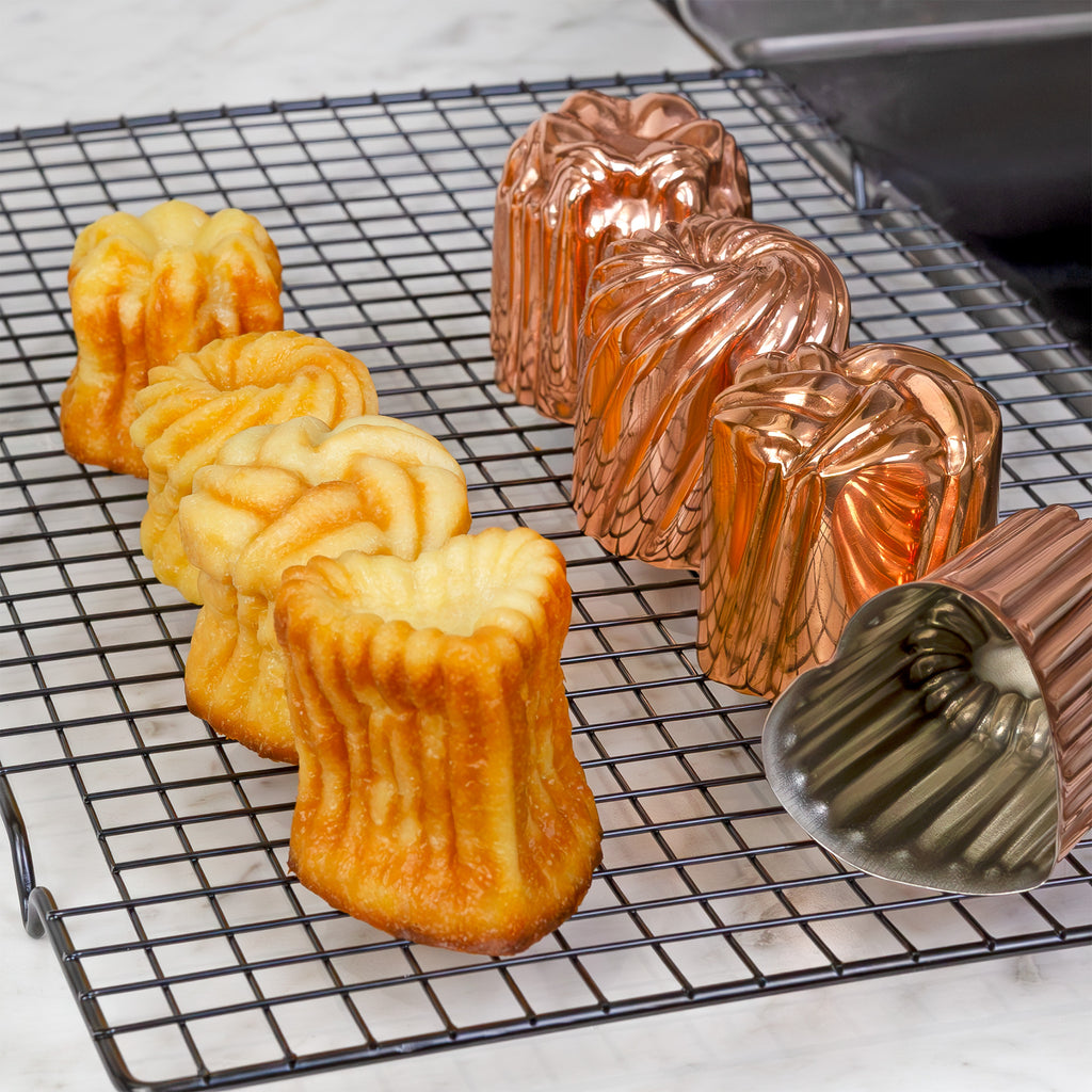 Copper Canelé Pastry Molds (Set of 4 Shapes) - sh2621dar0