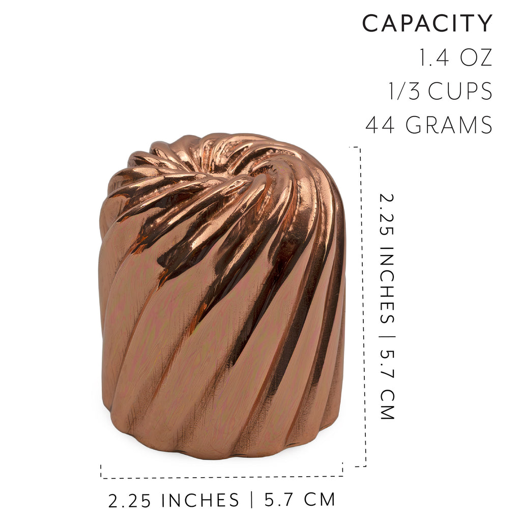 Copper Canelé Pastry Molds (Set of 4 Shapes) - sh2621dar0