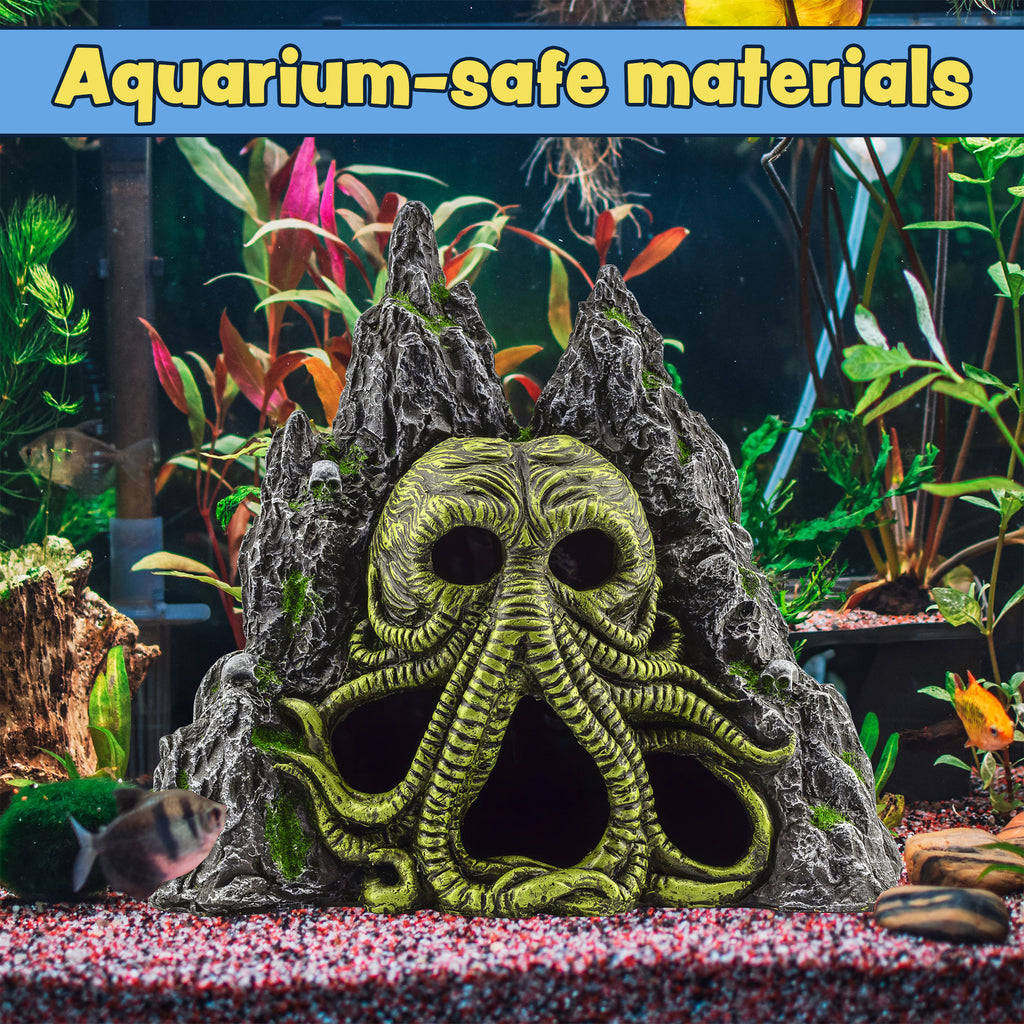 Cthulhu Monster Aquarium Cave Hideaway Fish Tank Decor - sh2643tv0