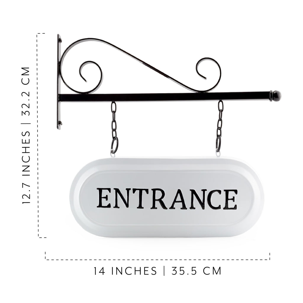 Wall-Mounted Metal Entrance Sign - sh2648ah1