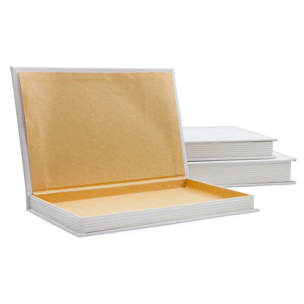 Slimline Faux Book Stack (Set of 3, White) - sh2665ah1