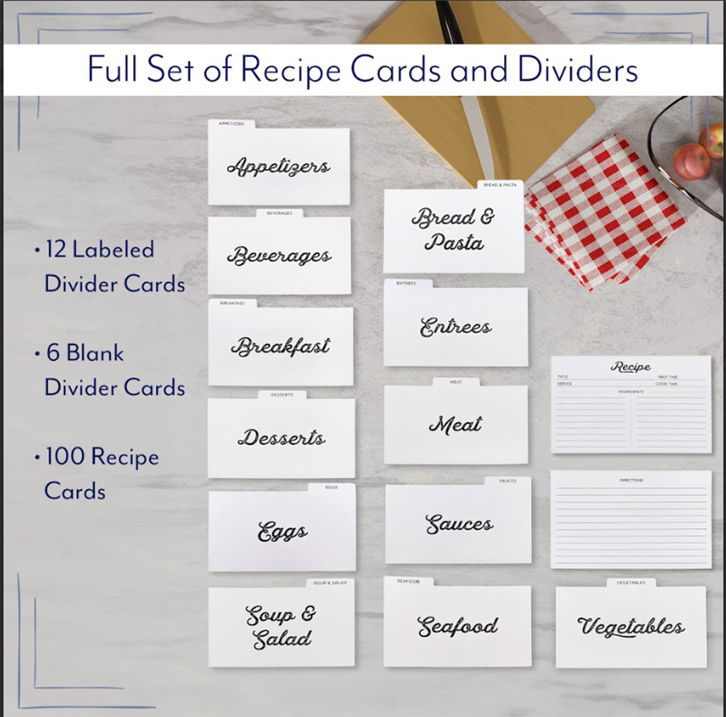 Farmhouse Recipe Card Set (118-Piece Set) - sh2658ah1