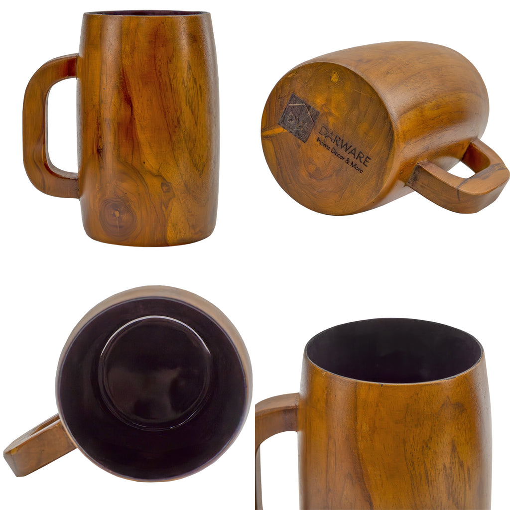 Teak Wood Coffee Mugs (Set of 2) - sh2637dar0