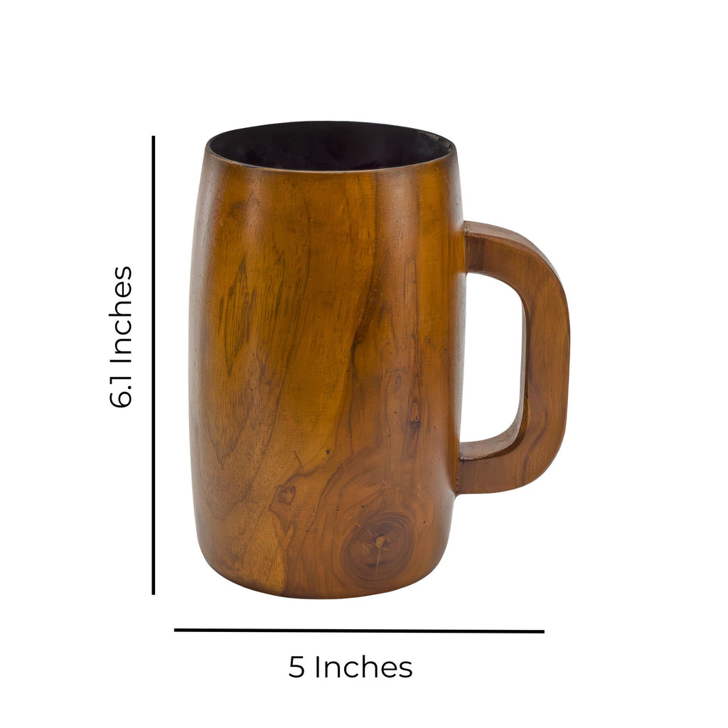 Teak Wood Coffee Mugs (Set of 2) - sh2637dar0