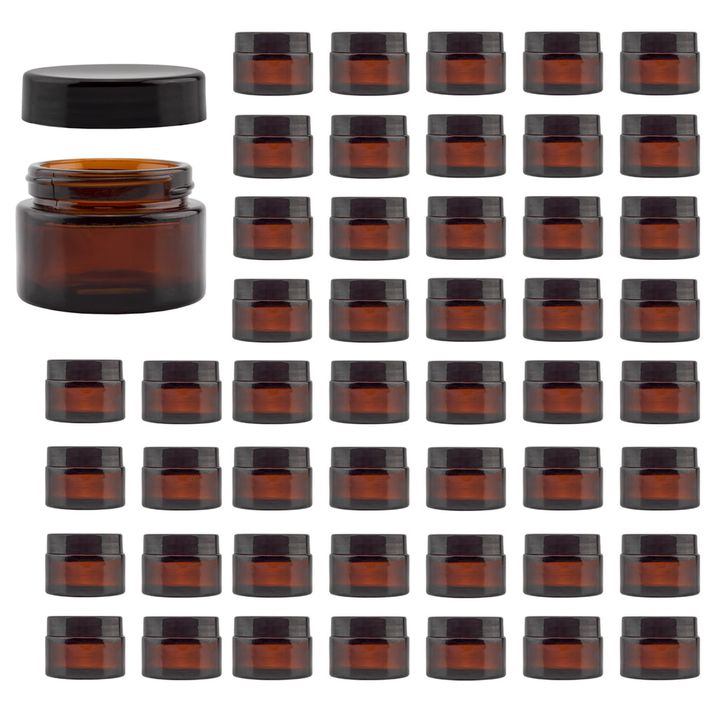 1-Ounce Amber Glass Jars (48-Pack) - 4X_SH_1121_BUNDLE