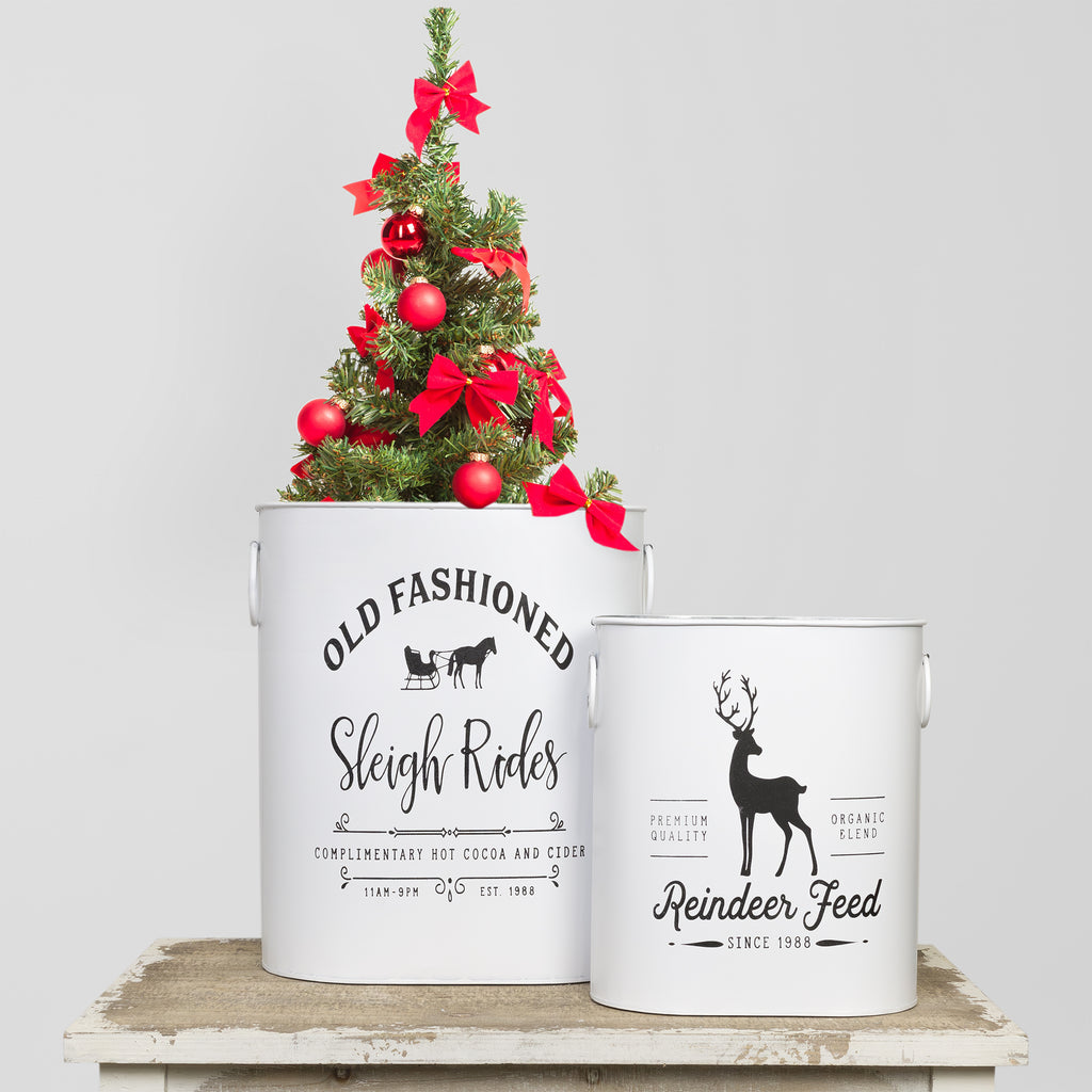 Christmas Greenery Buckets (Set of 2) - sh2693ah1