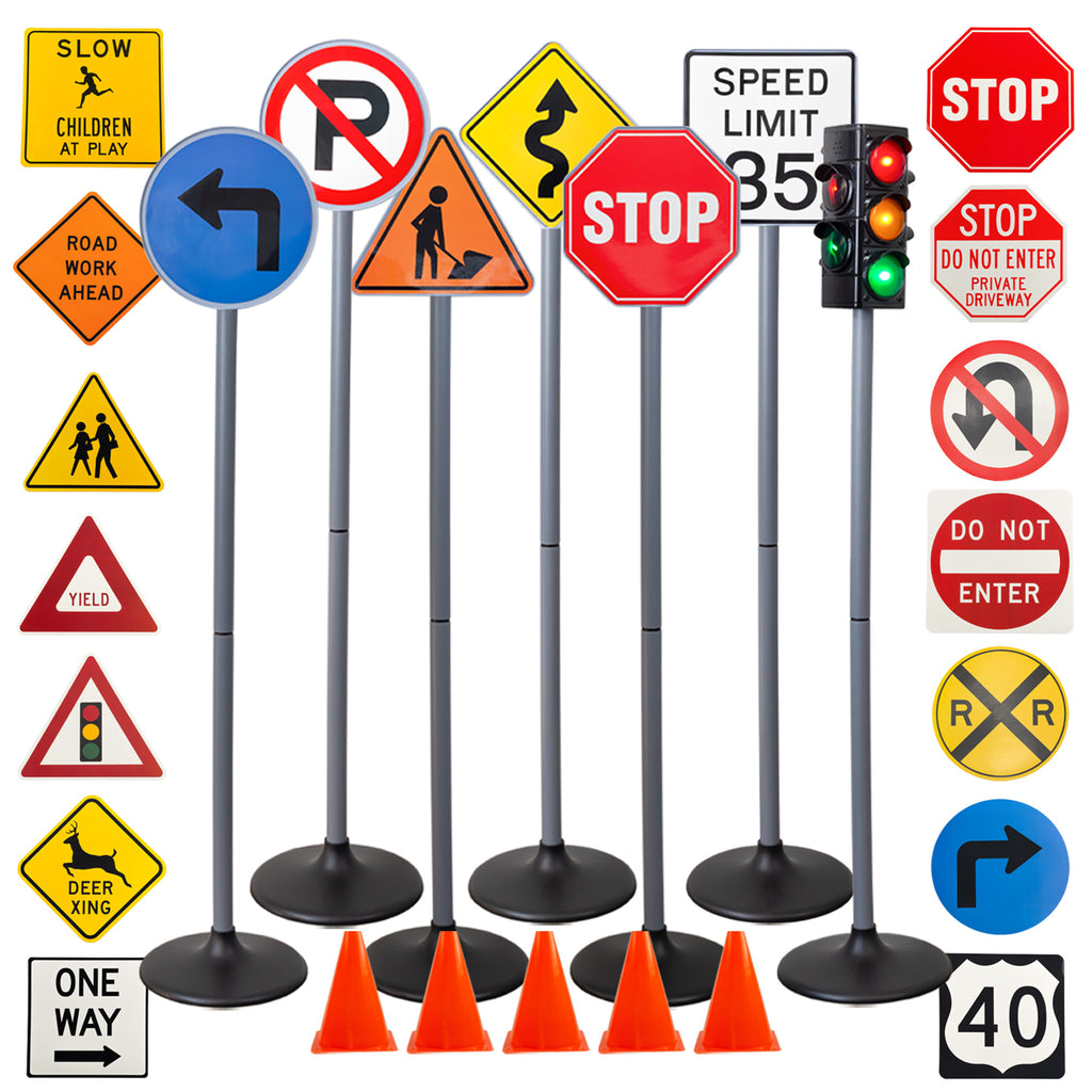 Large Traffic Signs Playset (32pc Set) - sh2696att0