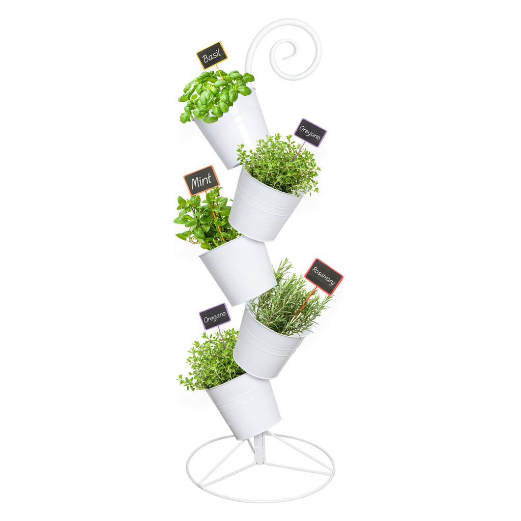 Hanging Flower Pot Tiered Stand (White) - sh2698es1