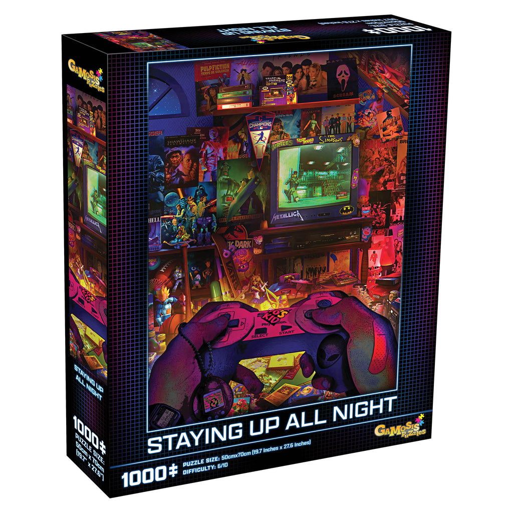Staying Up All Night Puzzle 1000-Piece 80's Nostalgia Puzzle (Case of 6) - GA-0001_CASE