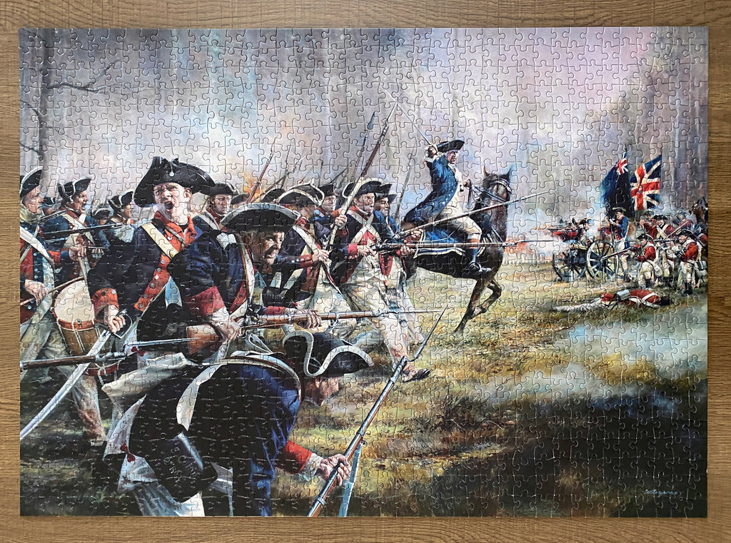 Battle of Cowpens 1,000 Piece Puzzle, Revolutionary War Battle Scene - BC-0001
