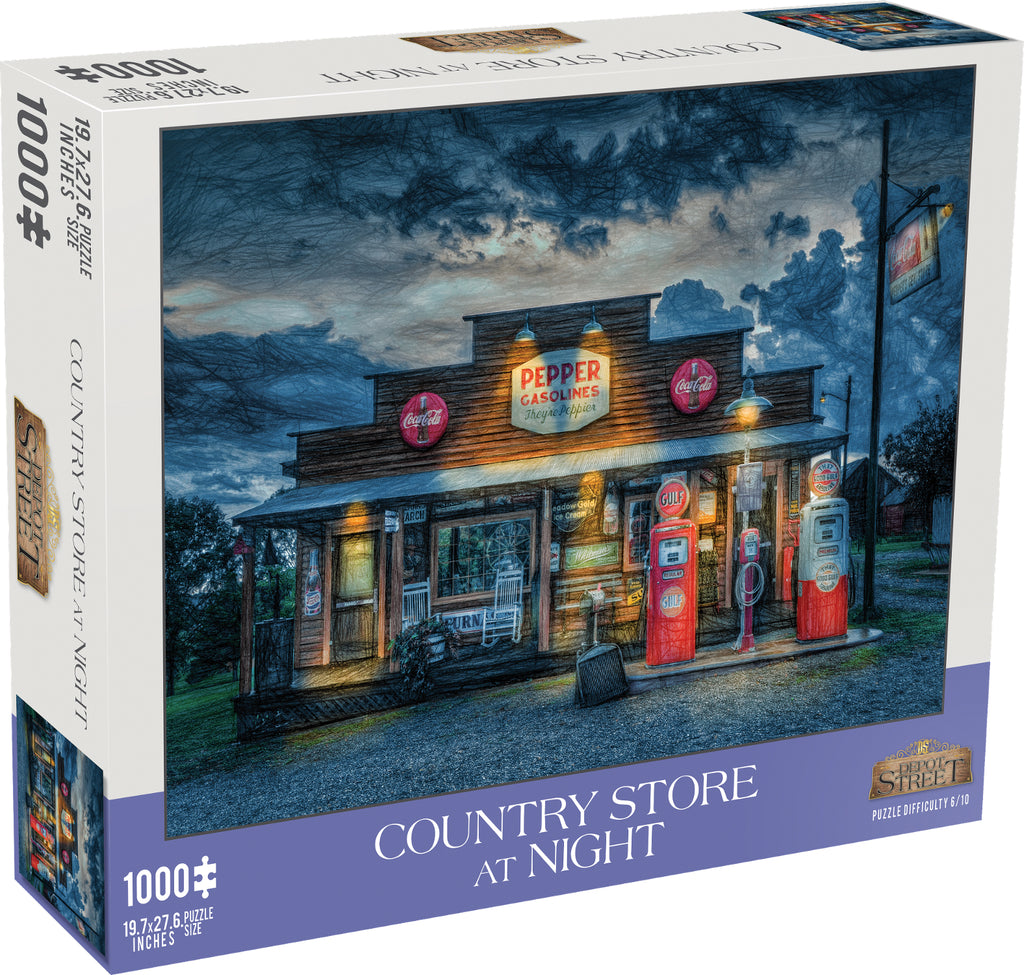 Country Store at Night 1000-Piece Jigsaw Puzzle (Case of 6) - 6X_DS-0002_CASE