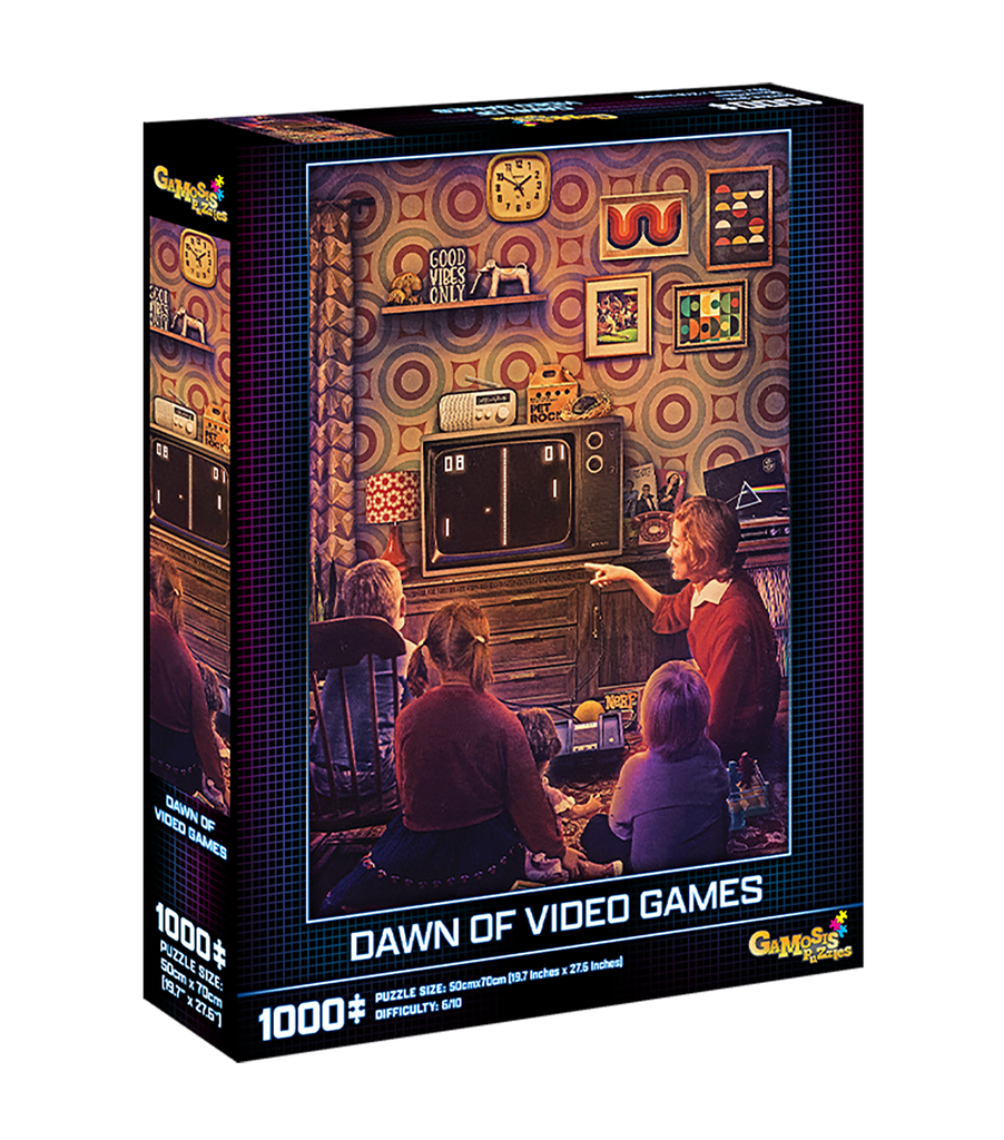 Dawn of Video Games 1000-Piece 70's Nostalgia Puzzle - GA-0003