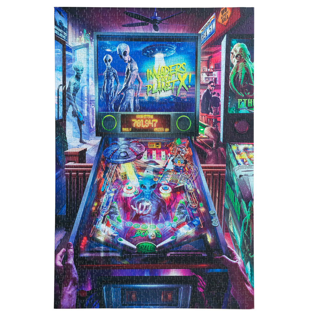 Pinball Invasion, 1000-Piece 60's Nostalgia Puzzle - GA-0004