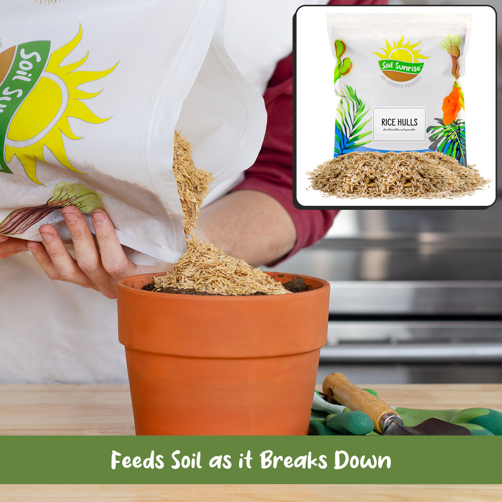Horticultural Grade Rice Hulls, Choose Size - SSVarRiceH