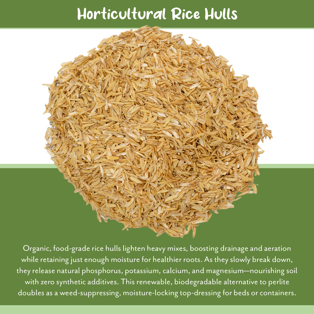 Horticultural Grade Rice Hulls, Choose Size - SSVarRiceH