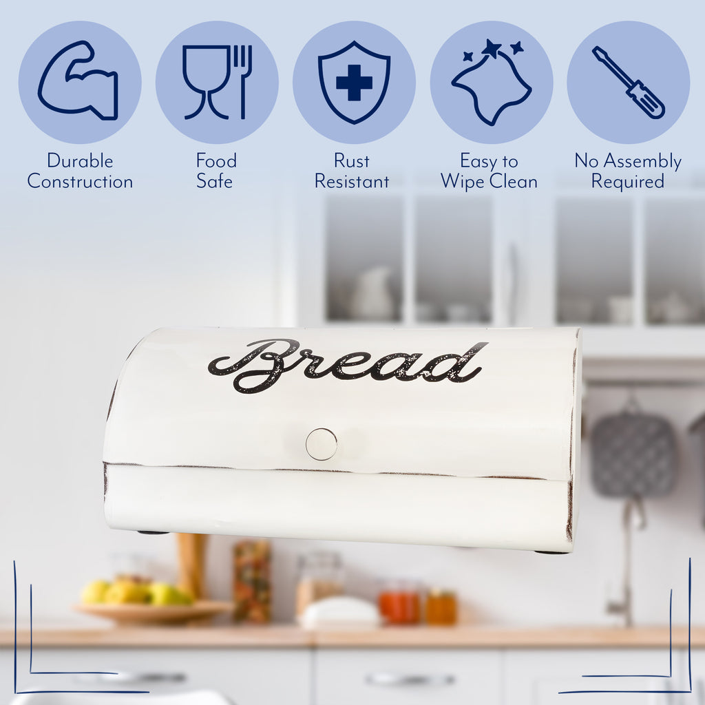 Farmhouse White Bread Box - sh1366ah1rmd