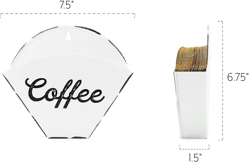 Enamelware Coffee Filter Holder (White, Cone-Shape, Case of 48) - 48X_SH_1371_CASE