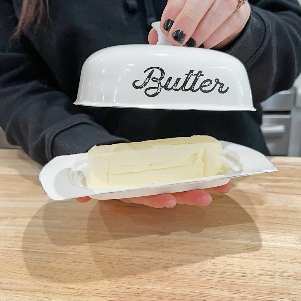 Farmhouse White Butter Dish - sh1373ah1rmd