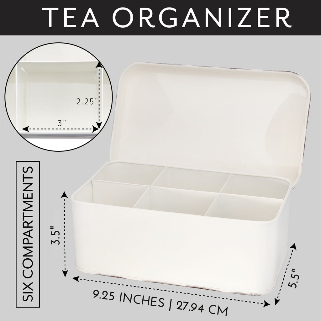 Farmhouse Tea Bag Box (White) - sh1375ah1TEA