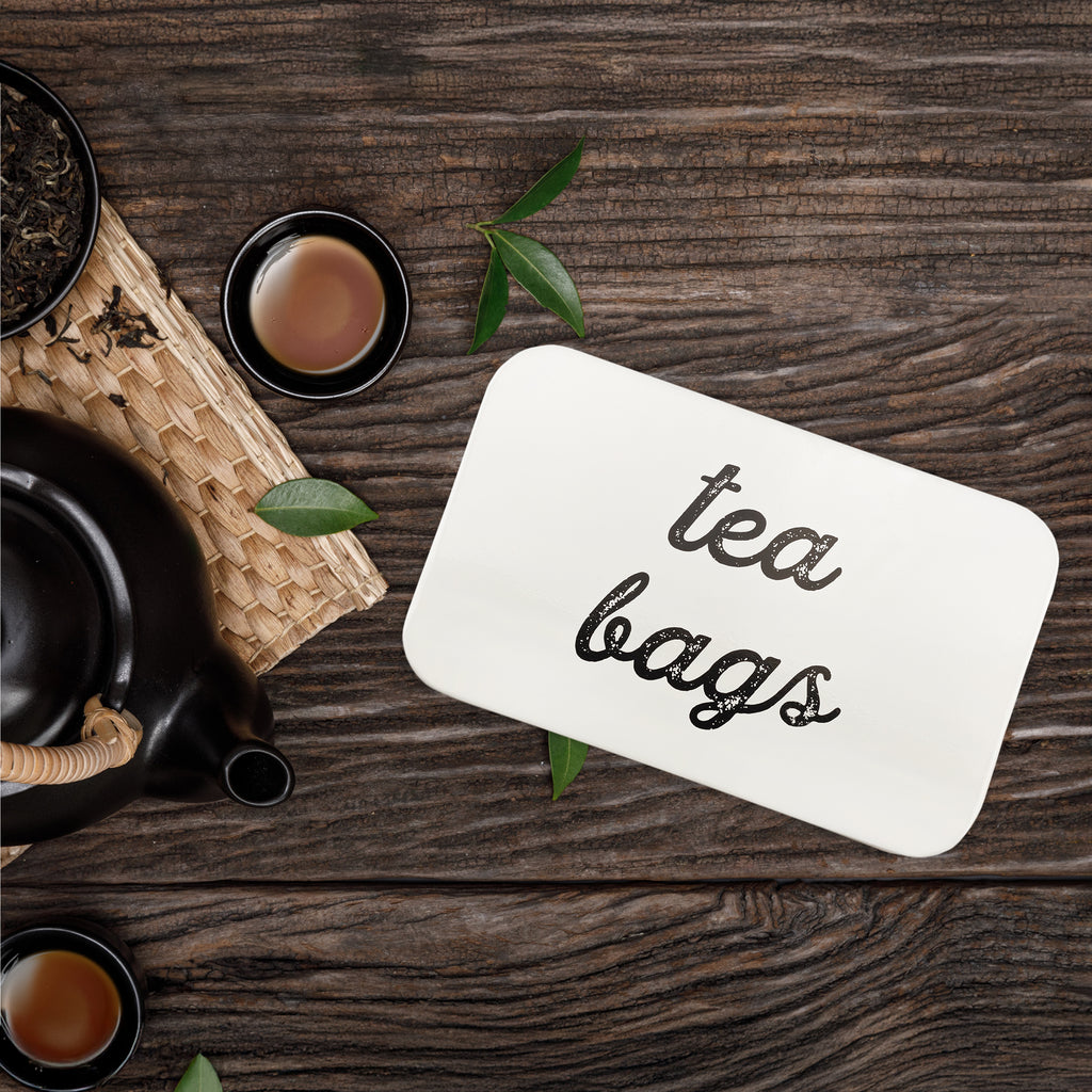Farmhouse Tea Bag Box (White) - sh1375ah1TEA