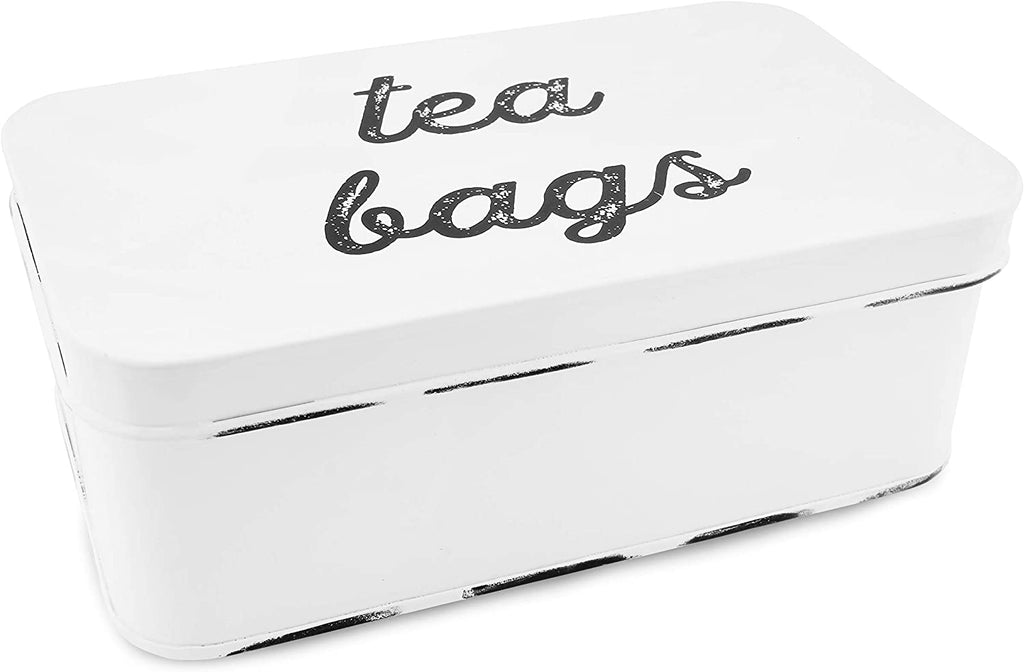 Farmhouse Tea Bag Box (White) - sh1375ah1TEA