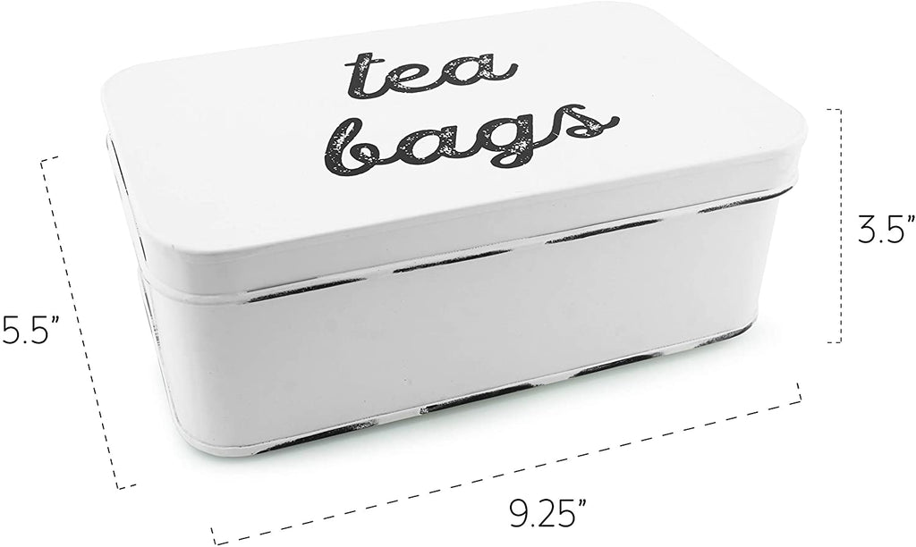 Farmhouse Tea Bag Box (White, Case of 18) - 18X_SH_1375_CASE