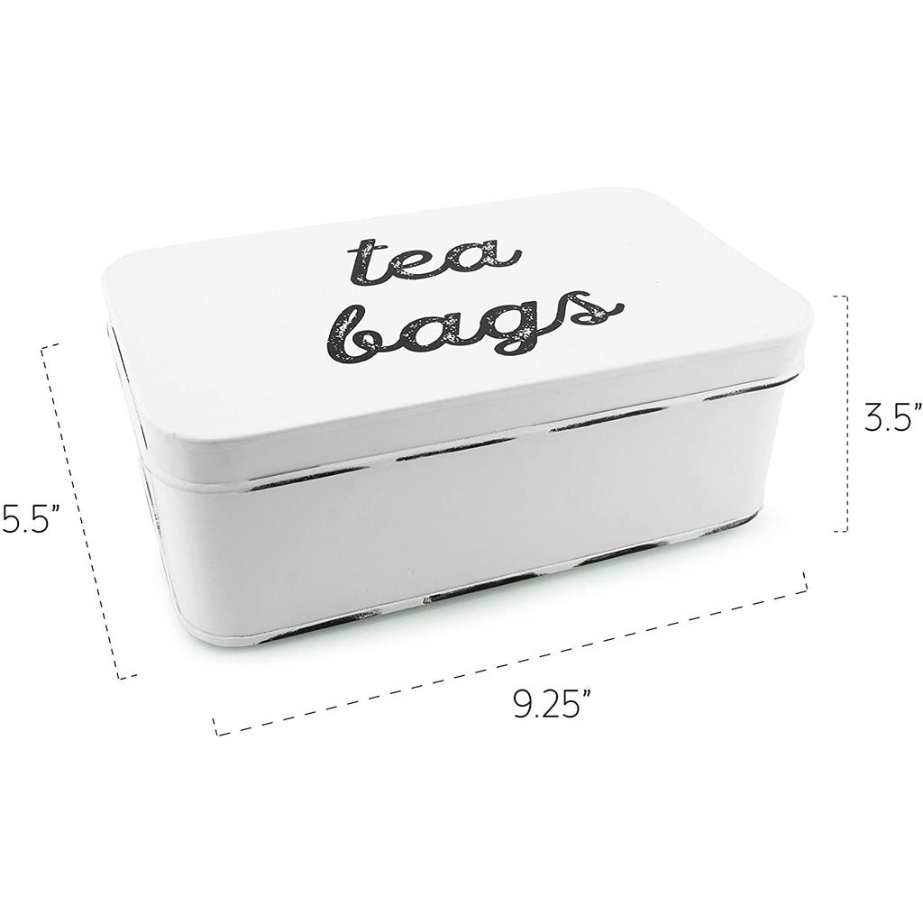 Farmhouse Tea Bag Box (White) - sh1375ah1TEA