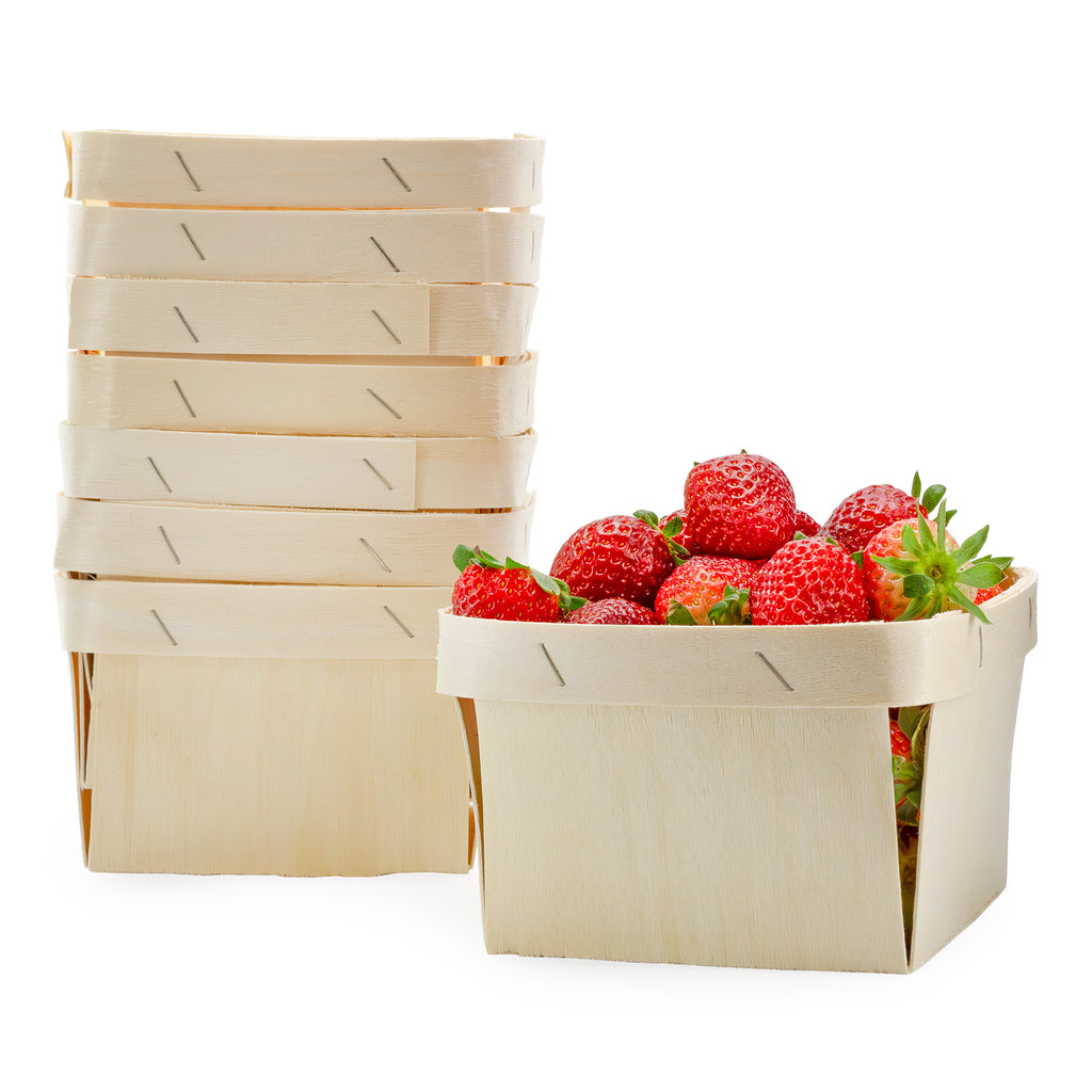 Quart Wooden Berry Baskets (8-Pack) - sh1310cb0mnw