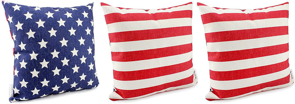 American Flag Pillow Covers (Set of 3, 16 x 16 Inch) - sh1456ah1FLAG