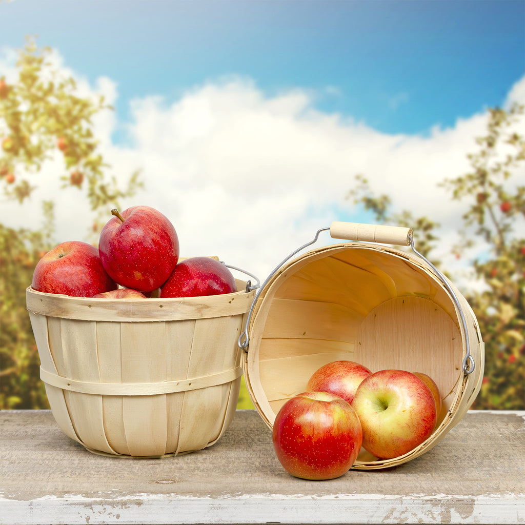 Round Wooden Apple Baskets - VarAppleBucket