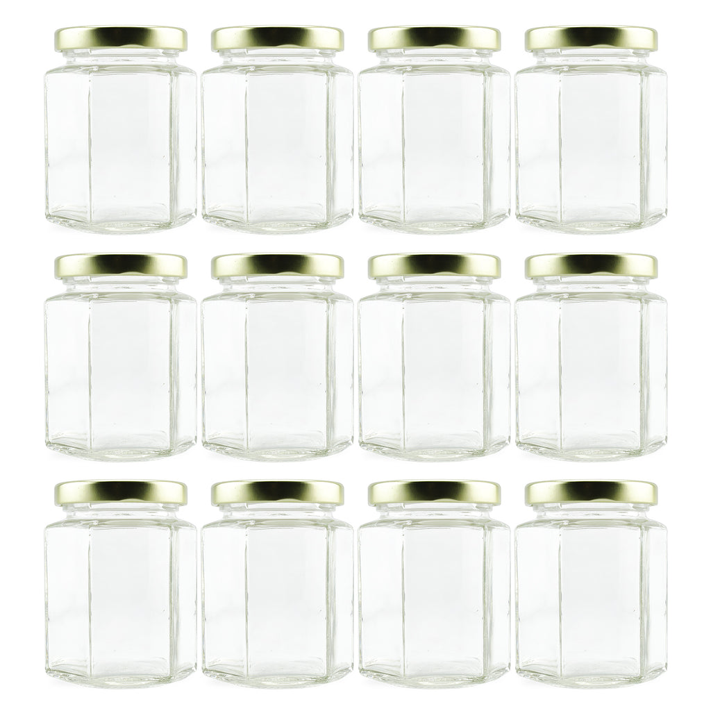 6oz Hexagon Jars (24-Pack) - sh1482cb06oz