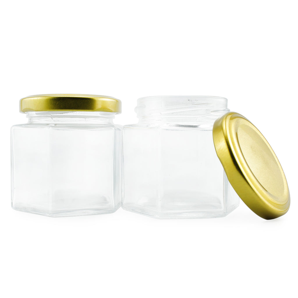 4oz Hexagon Jars (Case of 144) - 6X_SH_1485_CASE