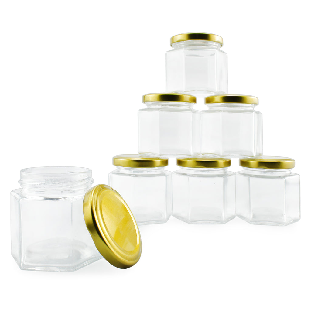 4oz Hexagon Jars (Case of 144) - 6X_SH_1485_CASE