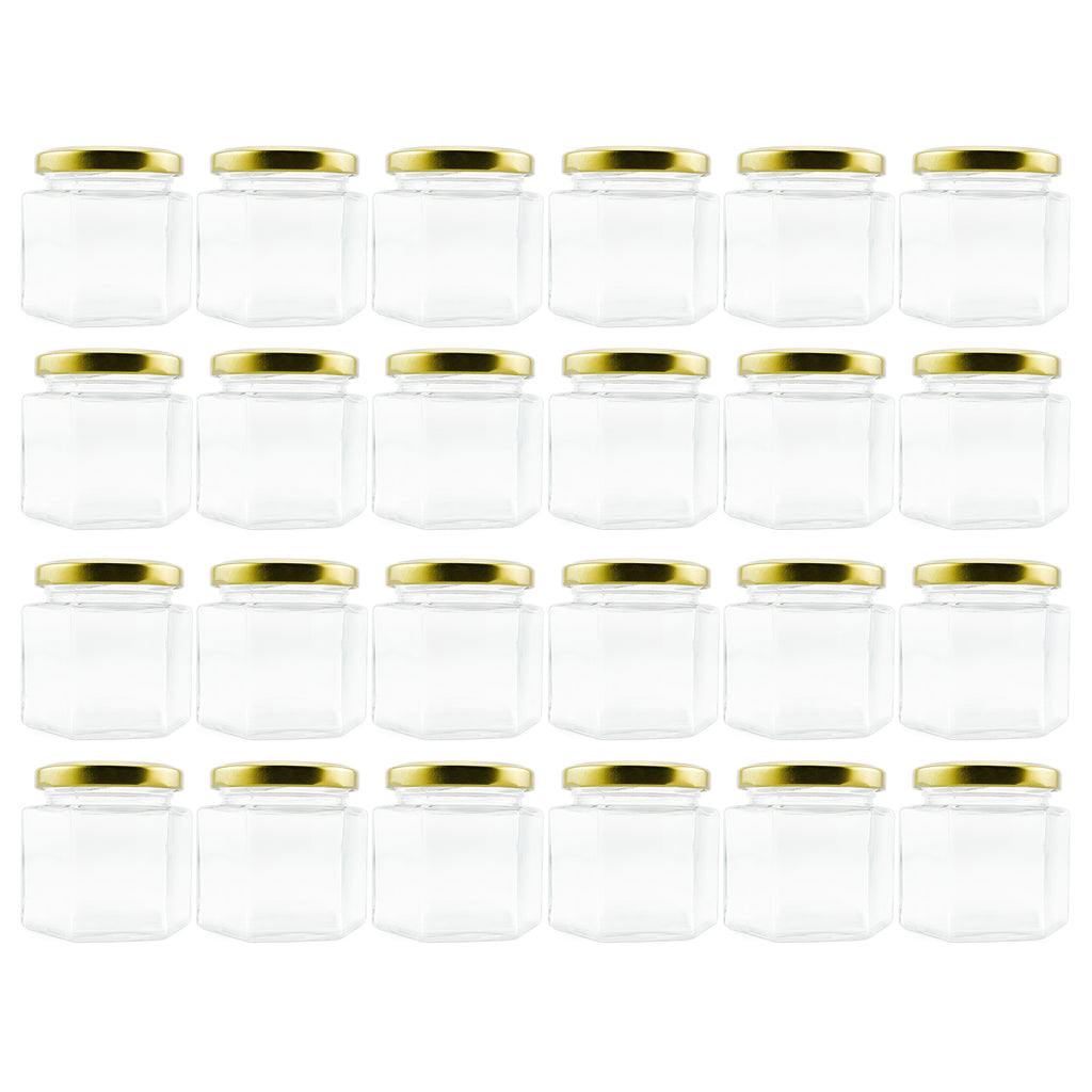 4oz Hexagon Jars (Case of 144) - SH_1485_CASE