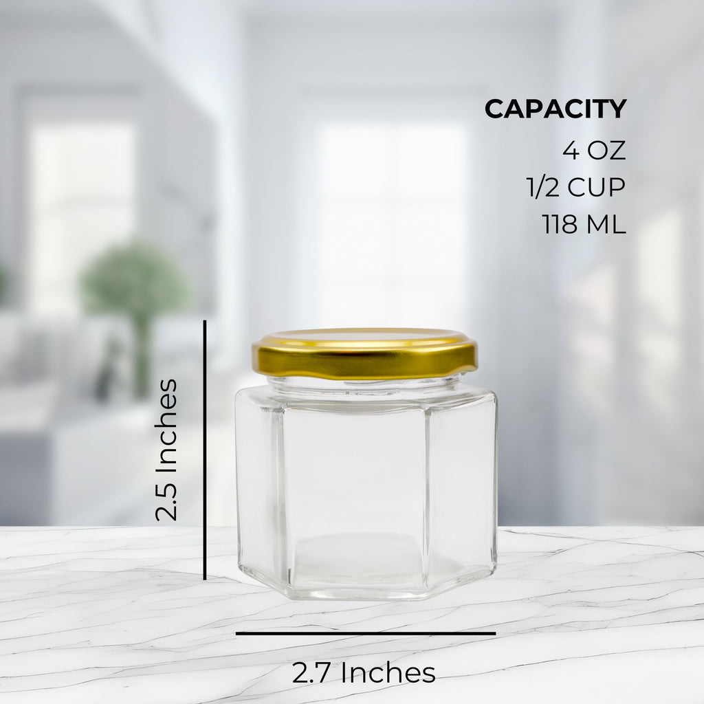 4oz Hexagon Jars (24-Pack) - sh1485cb0mnw