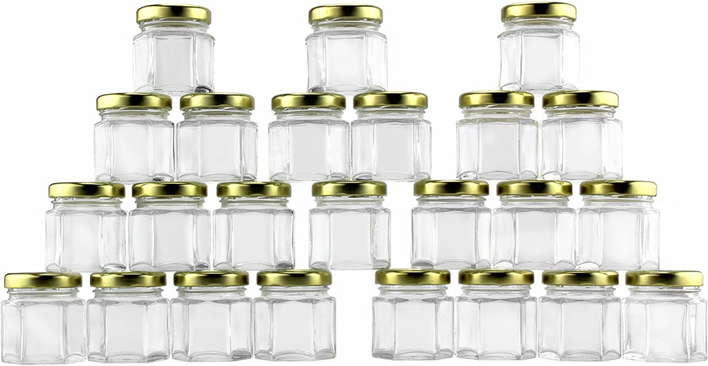 Mini Hexagon Glass Jars (1.5oz, 48-Pack) - sh1483cb0hex48
