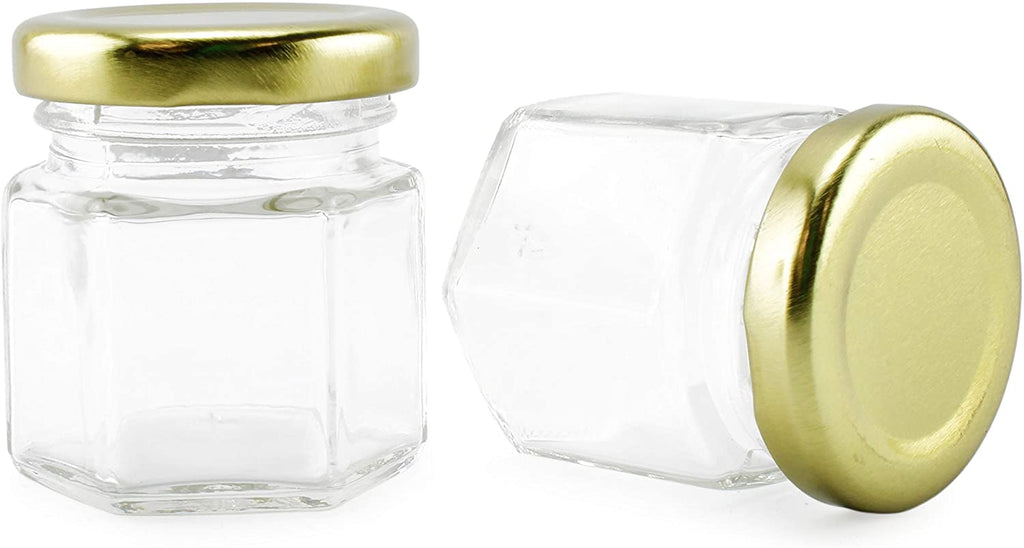 Mini Hexagon Glass Jars (Case of 288) - 6X_SH_1483_CASE