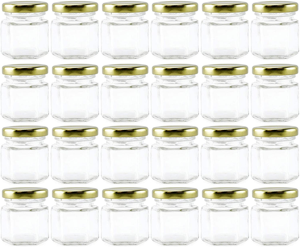 Mini Hexagon Glass Jars (Case of 288) - 6X_SH_1483_CASE