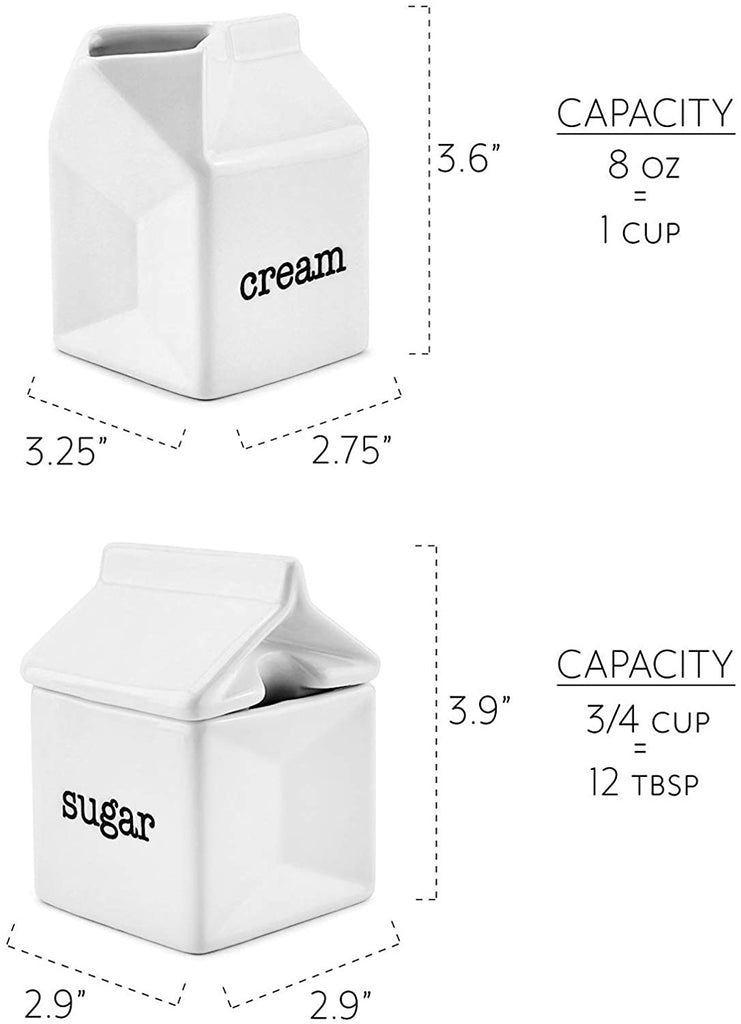 Milk Carton Sugar and Creamer Set - sh1536dar0Crmr