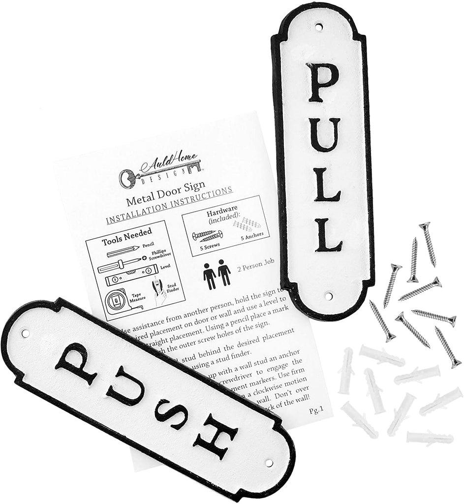 Push Pull Door Signs (Case of 24 Sets) - 24X_SH_1518_CASE