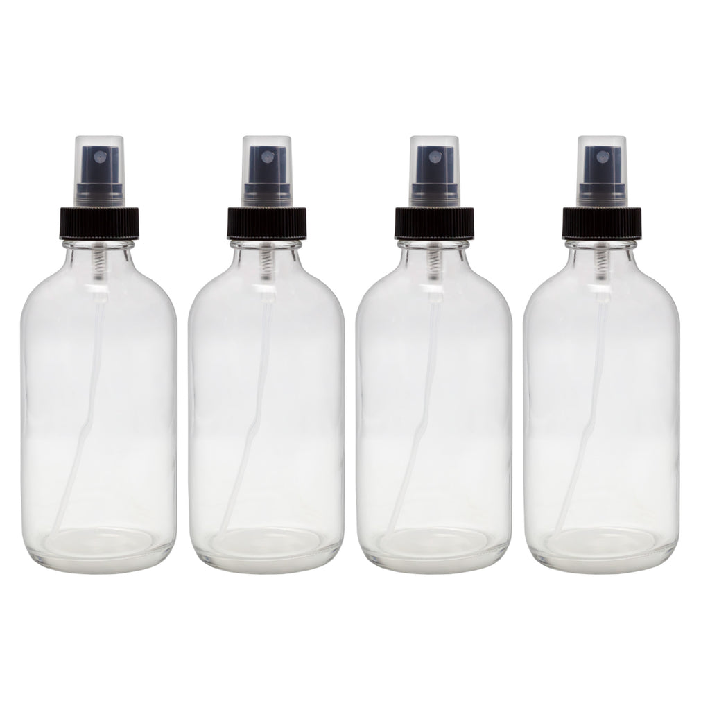 8oz Clear Glass Fine Mist Spray Bottles (4-Pack) - sh1630cb0rlh