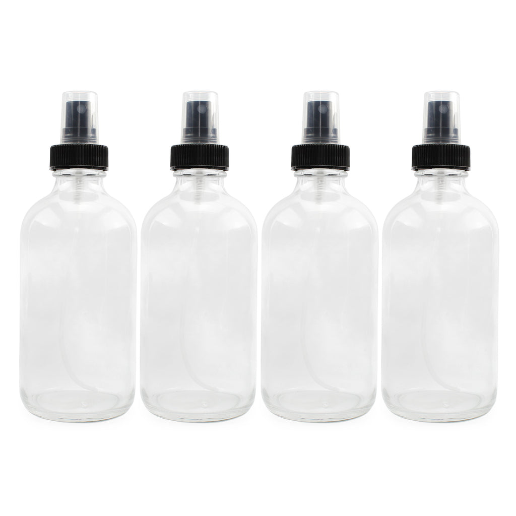 8oz Clear Glass Fine Mist Spray Bottles (Case of 64) - 16X_SH_1630_CASE