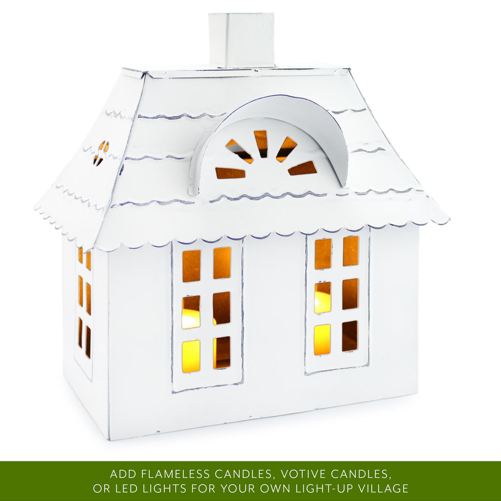 Farmhouse Decor Tin Village Houses (Case of 8 Sets) - 8X_SH_1450_CASE