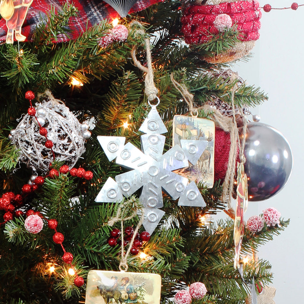 Galvanized Snowflake Ornaments (Case of 36 Sets) - 36X_SH_1517_CASE