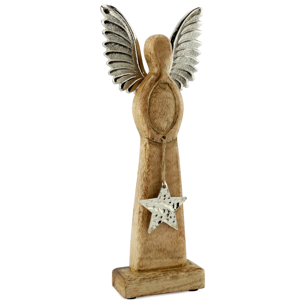 Wooden Angel Christmas Statue (Case of 12) - 12X_SH_1549_CASE